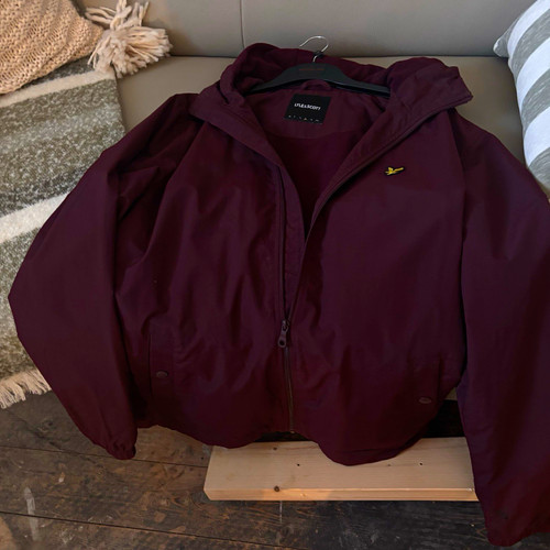 Lyle scott burgundy hooded - scott,